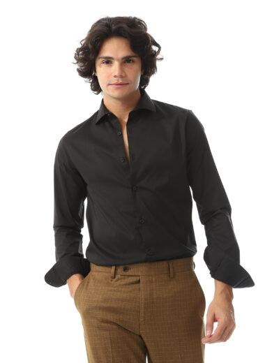 Semi-formal lycra shirt - Black