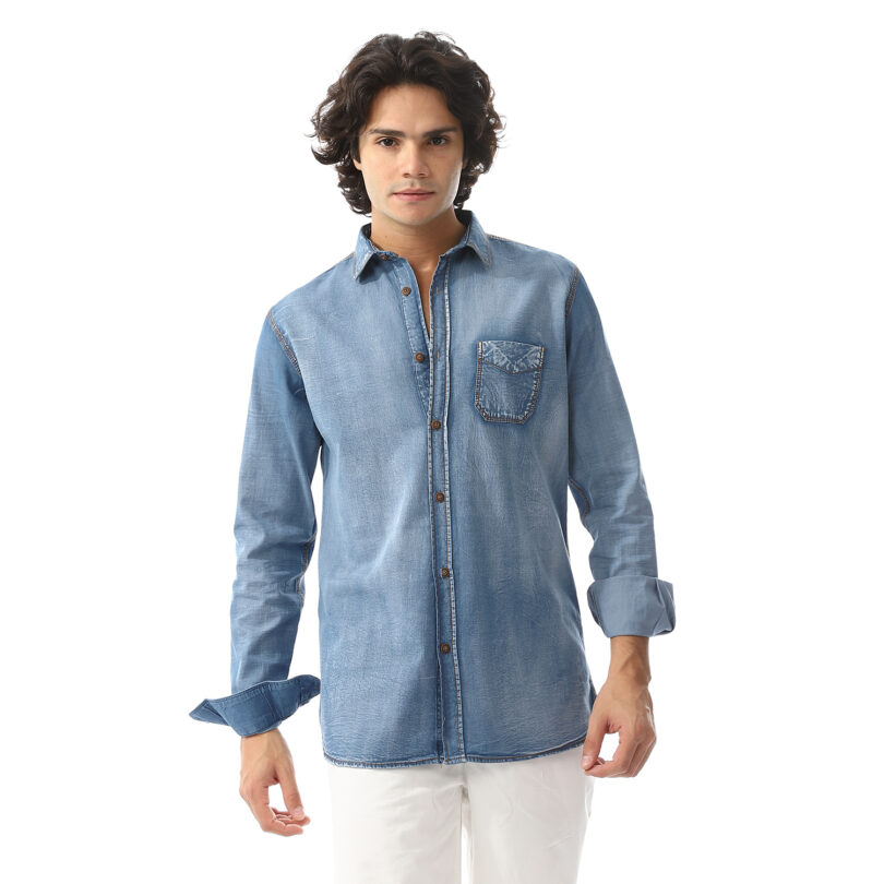Handmade Denim Shirt - Sky Blue
