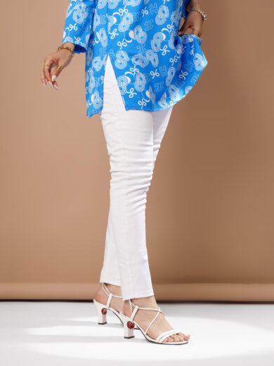 Kraft Printed Blouse - Blue - Image 5