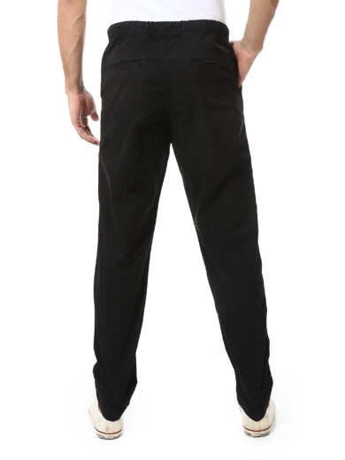 Gabardine Regular Fit Pants - Black - Image 4