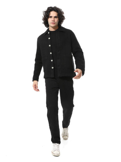 Gabardine Regular Fit Pants - Black - Image 2