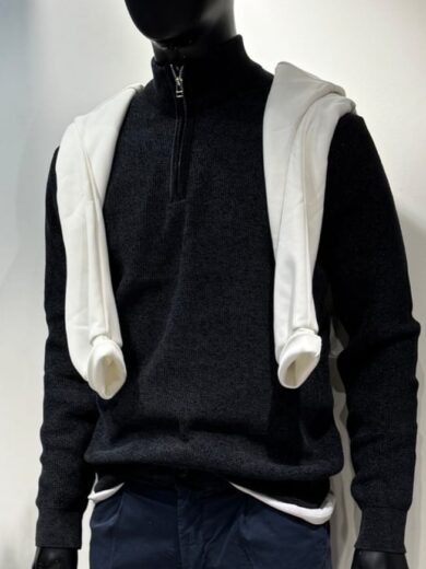 Half Zipper -Black - Image 5