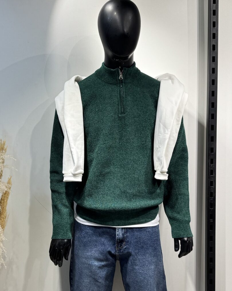 Half Zipper -Green