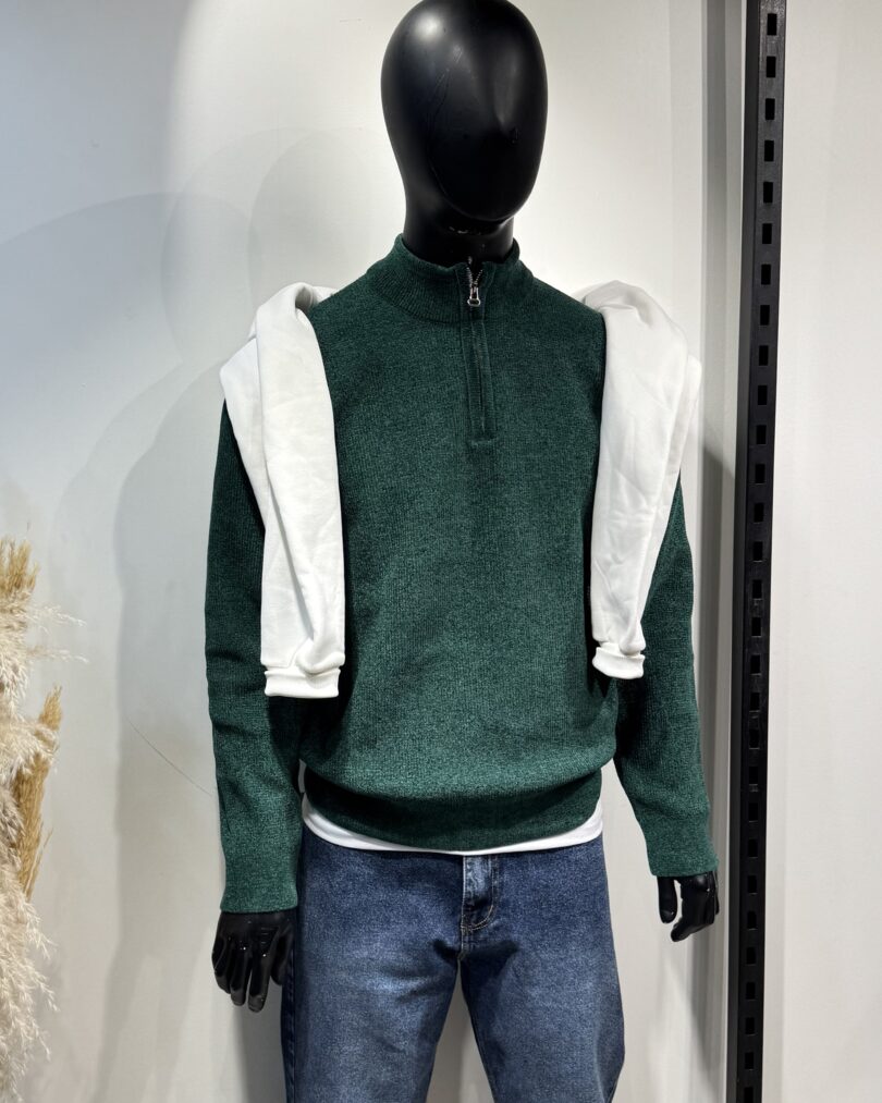 Half Zipper -Green - Image 5