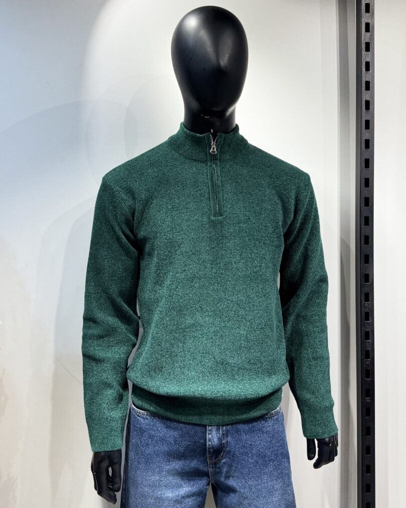 Half Zipper -Green - Image 6