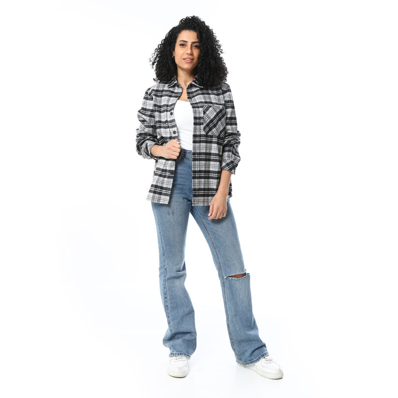 Shirt Jacket - Dark Grey - Image 3