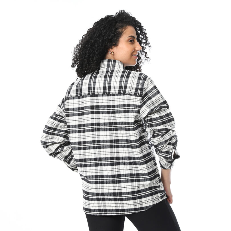 Shirt Jacket - White - Grey - Image 3