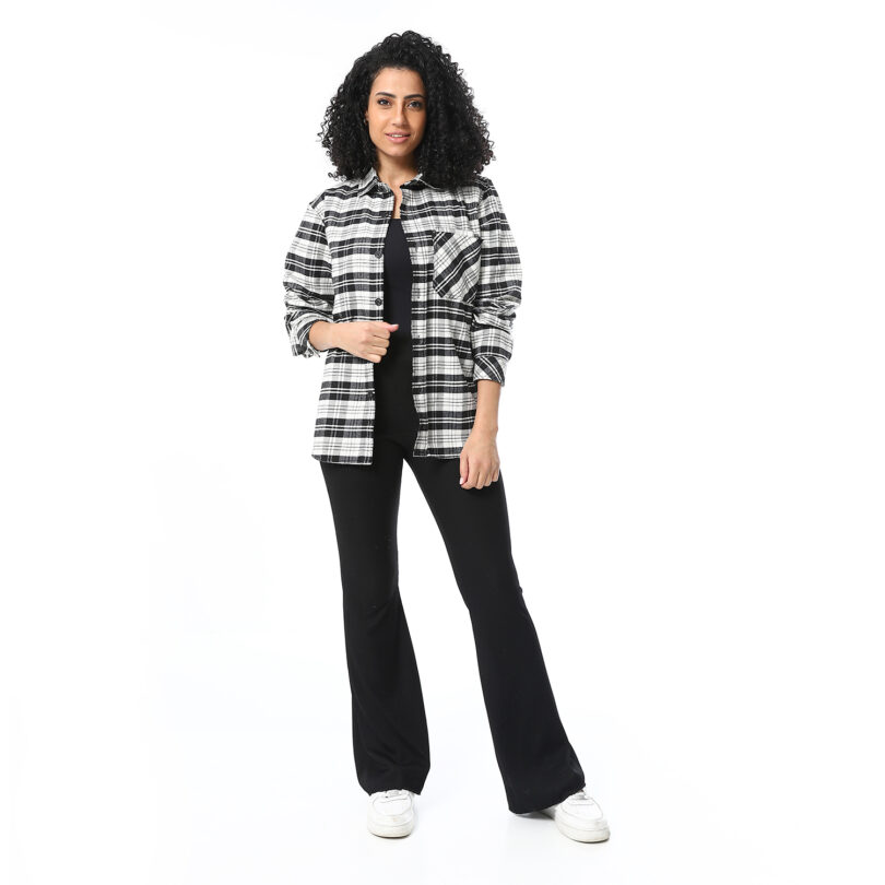 Shirt Jacket - White - Grey - Image 4
