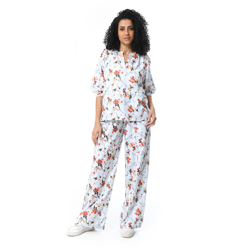 Printed viscose set - White - Image 3