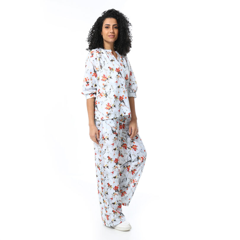 Printed viscose set - White - Image 4