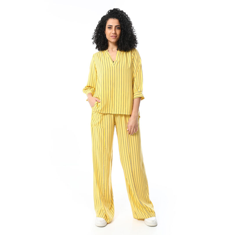 Printed viscose set - yellow - Image 3
