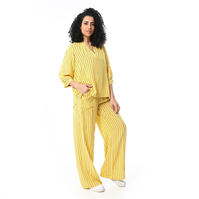 Printed viscose set - yellow - Image 5