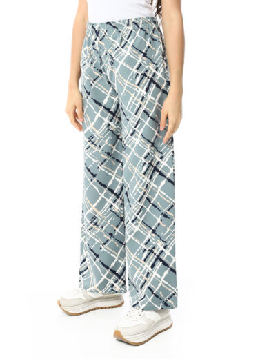 Mesh Printed Pant - Mint - Image 4