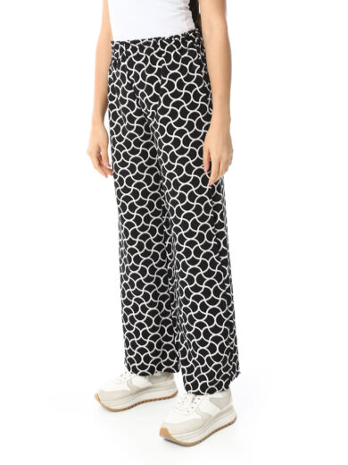 Mesh Printed Pant - Black - Image 3