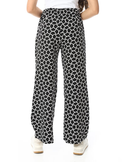 Mesh Printed Pant - Black - Image 4