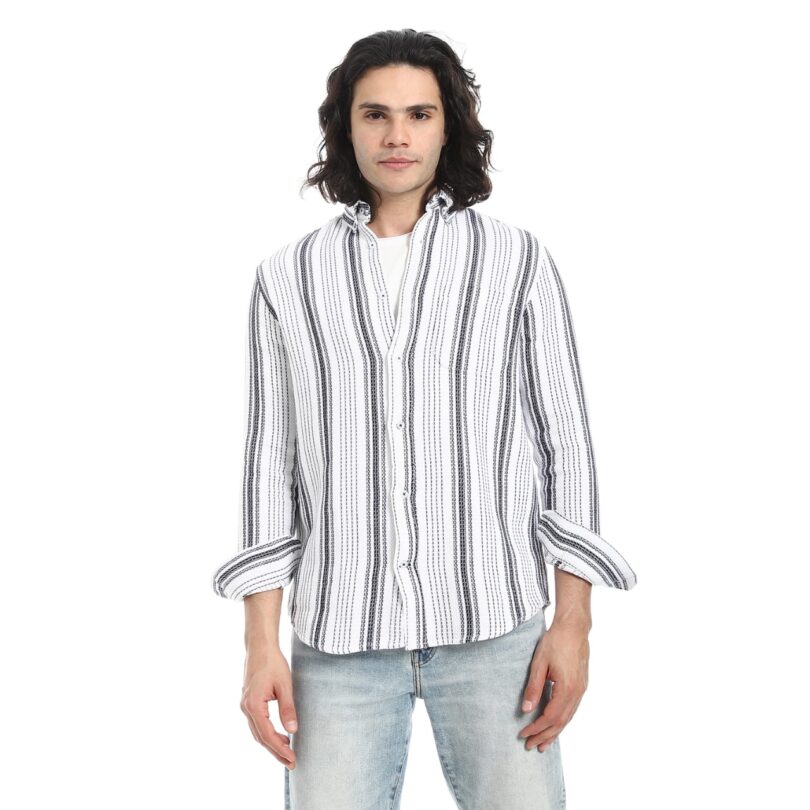 Biscuit Linen Shirt-White
