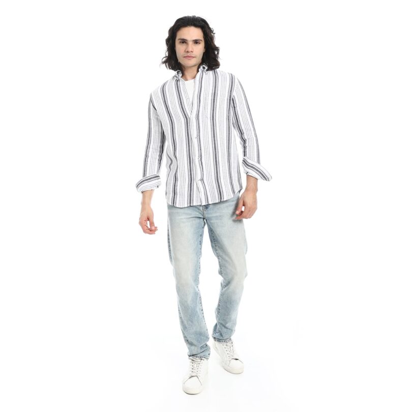 Biscuit Linen Shirt-White - Image 2