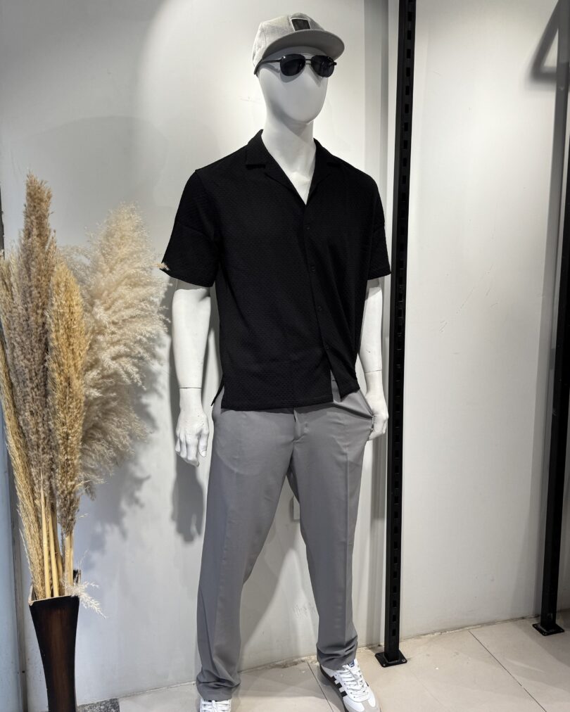 Half Sleeve Shirt -Black2 - Image 9