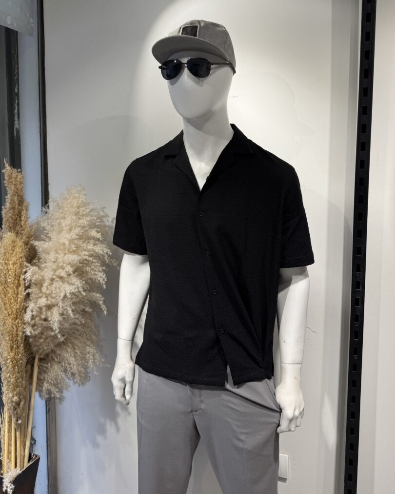 Half Sleeve Shirt -Black2 - Image 8
