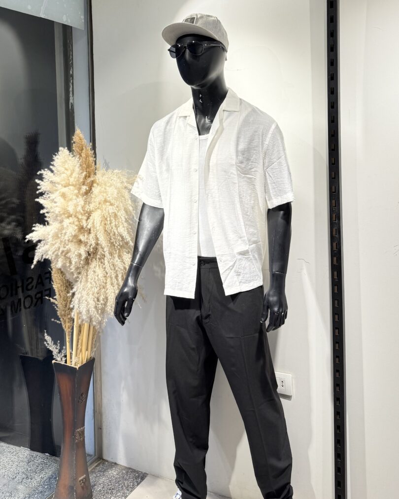 Half Sleeve Shirt  - White - Image 7