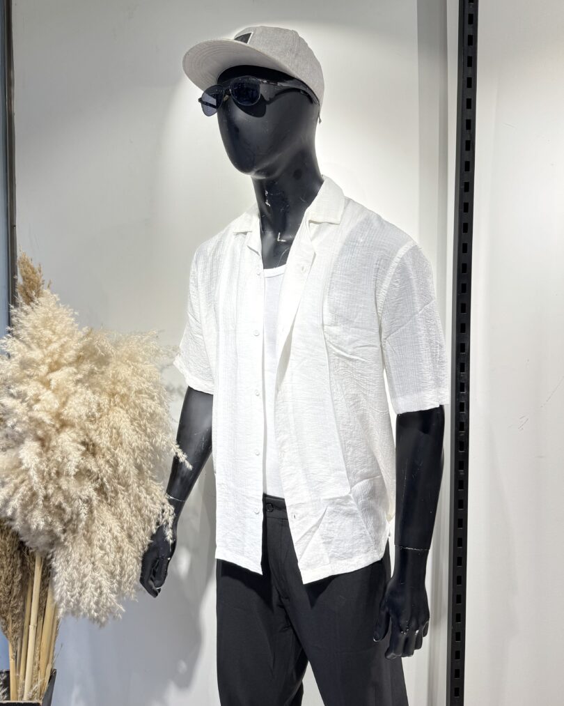 Half Sleeve Shirt  - White - Image 9