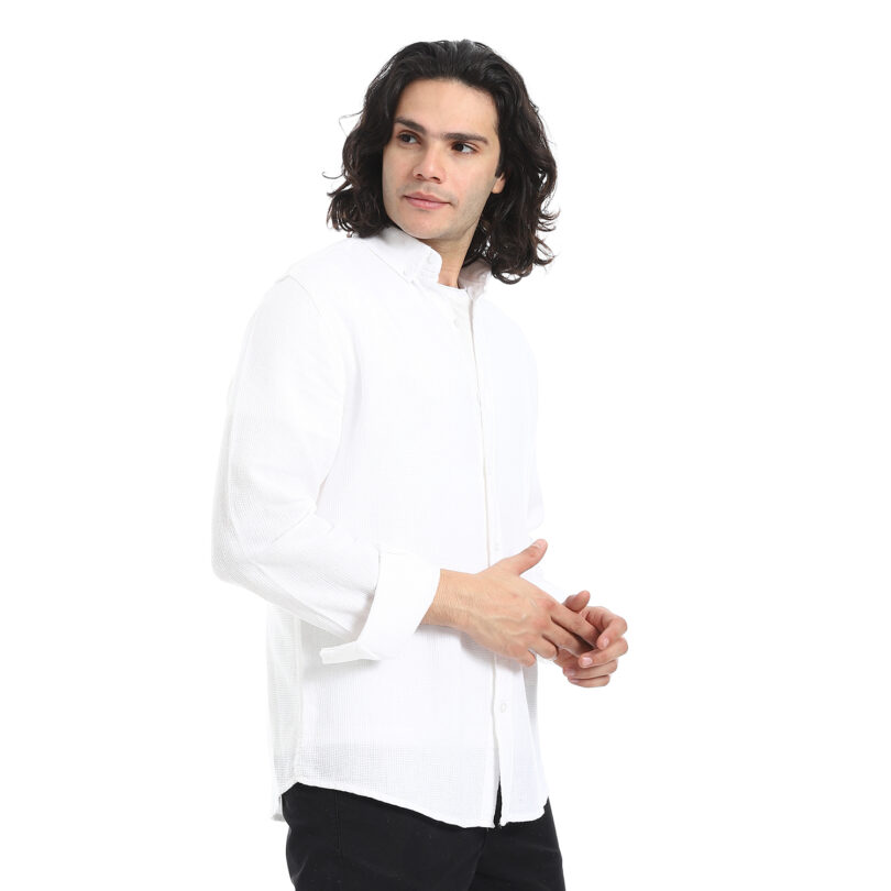 Biscuit Pure Linen shirt - White - Image 3