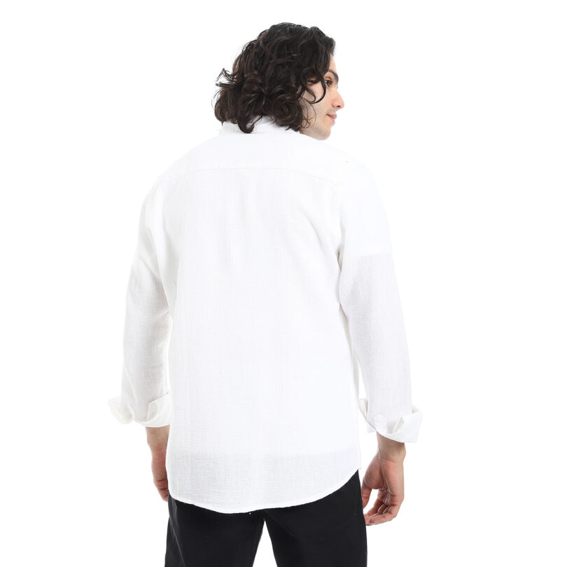 Biscuit Pure Linen shirt - White - Image 4