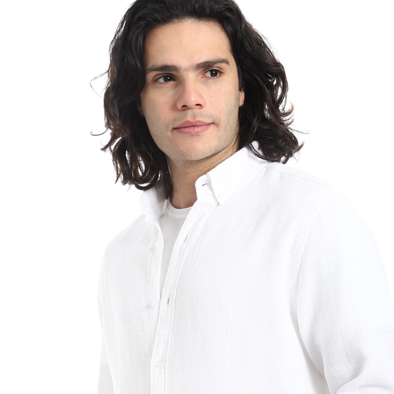 Biscuit Pure Linen shirt - White - Image 6