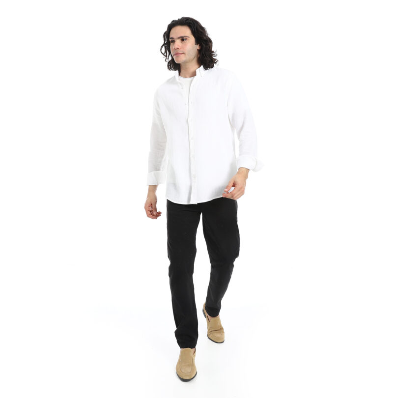 Biscuit Pure Linen shirt - White - Image 2