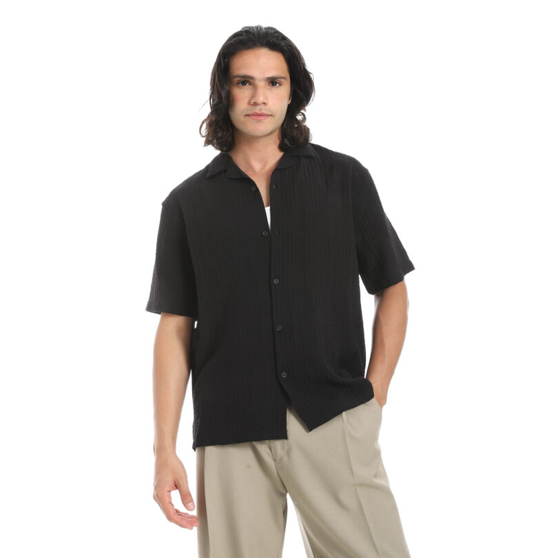 Half Sleeve Shirt  -Black
