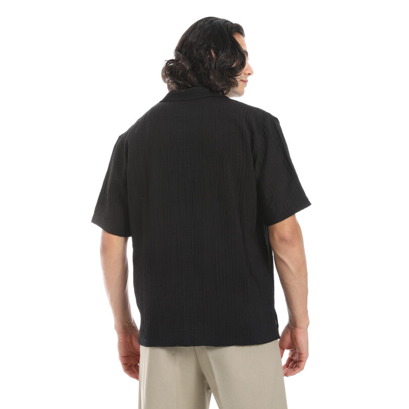 Half Sleeve Shirt  -Black - Image 4