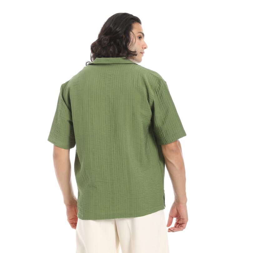 Half Sleeve Shirt  - Olive - Image 4