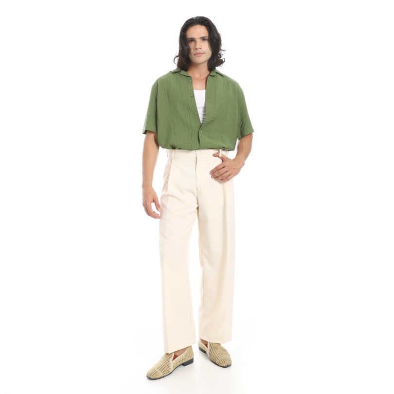 Half Sleeve Shirt  - Olive - Image 2