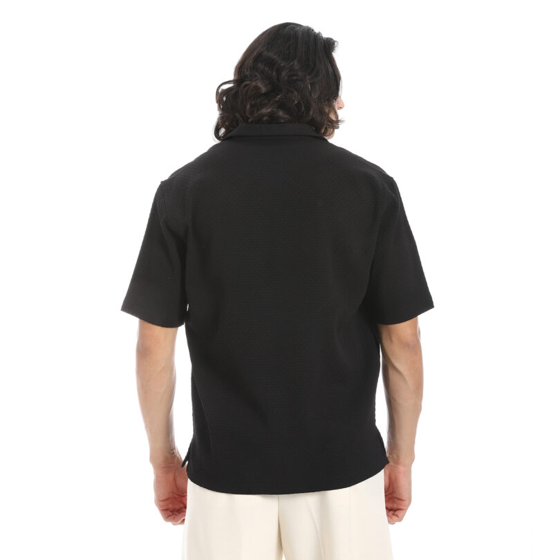 Half Sleeve Shirt -Black2 - Image 4