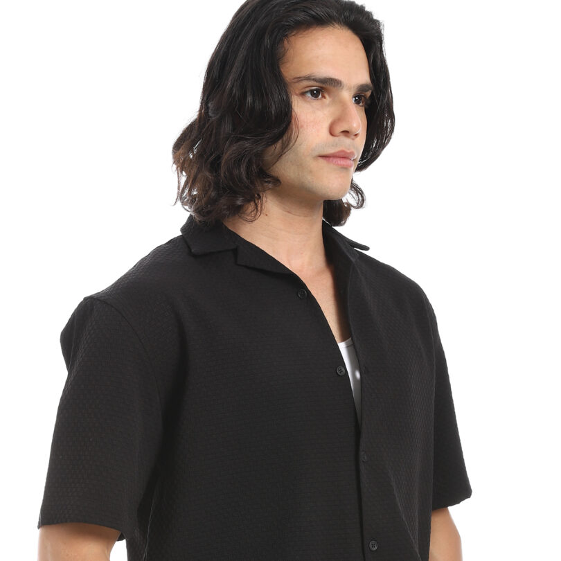Half Sleeve Shirt -Black2 - Image 5