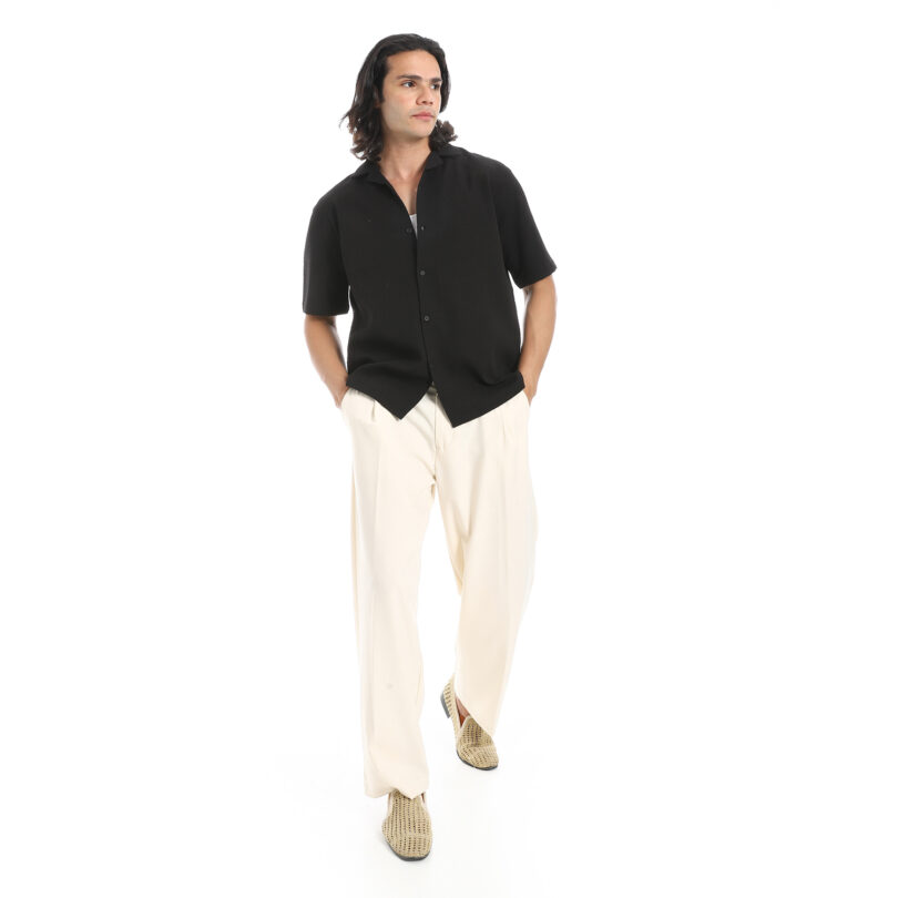 Half Sleeve Shirt -Black2 - Image 2