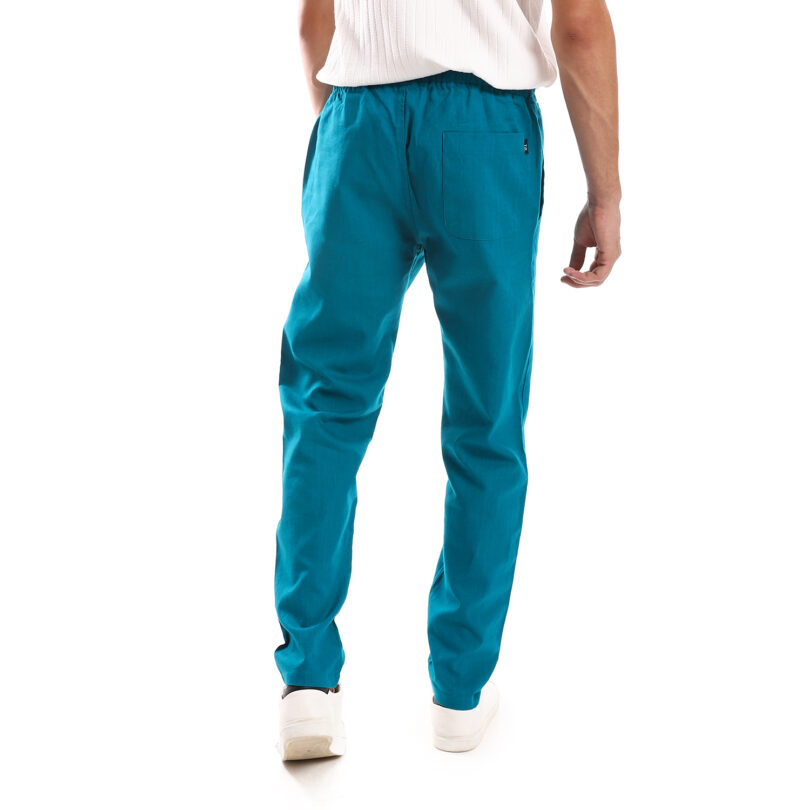 Pure Linen Trousers-Turquoise - Image 5