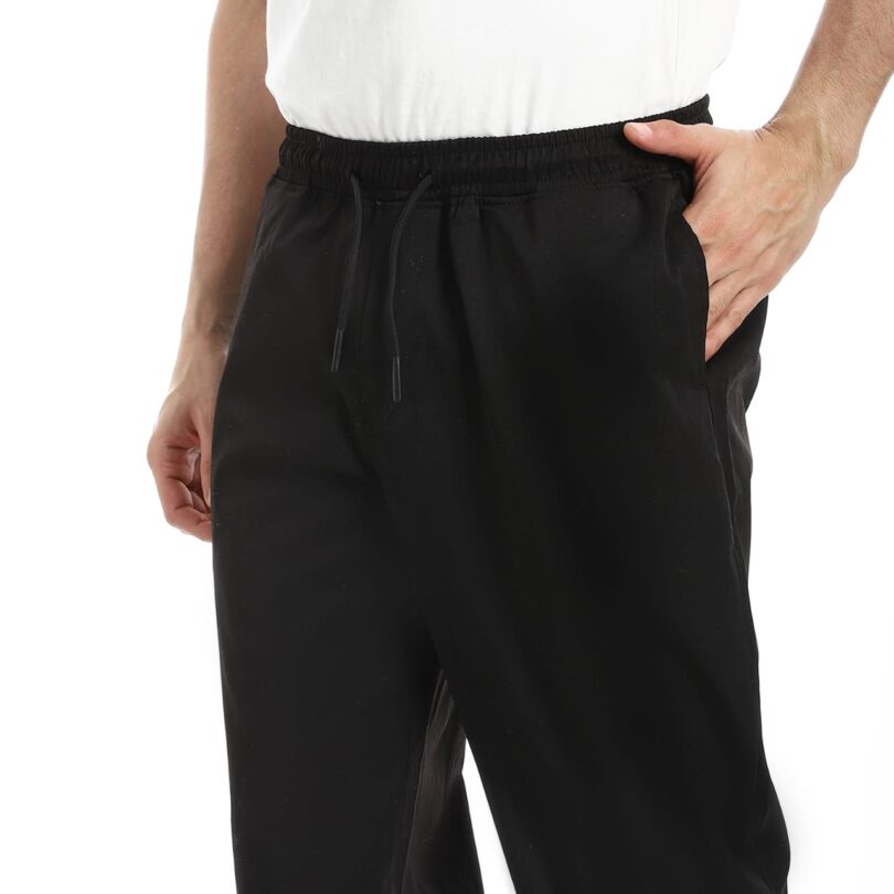 Soft Wide Leg Pants - Black - Image 2