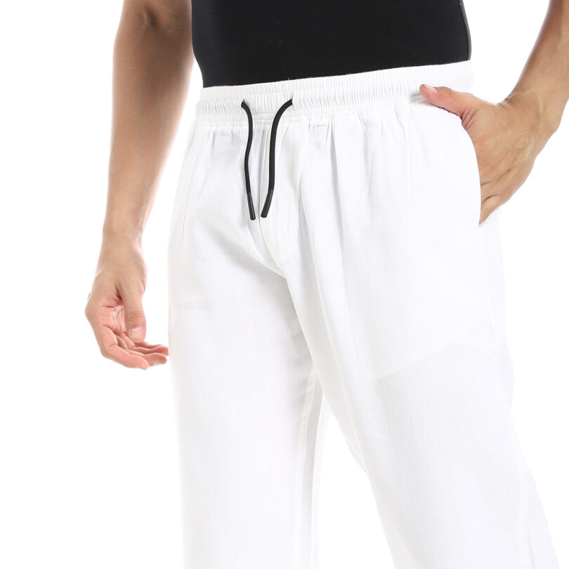 Linen Pants - White - Image 5