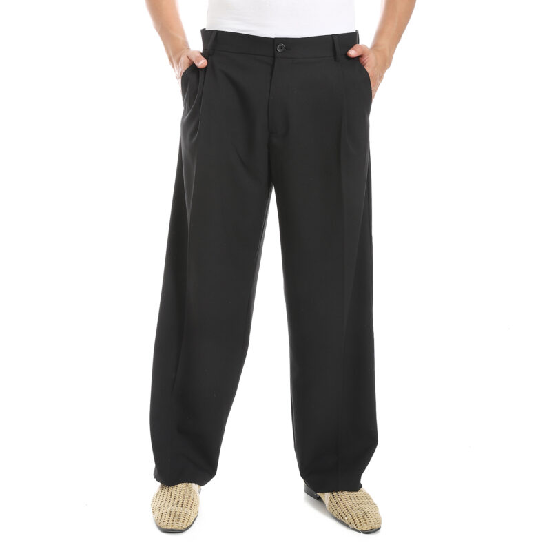 Smart Wide Leg Trousers - Black Pre-Order - Image 4