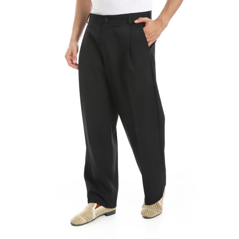 Smart Wide Leg Trousers - Black Pre-Order