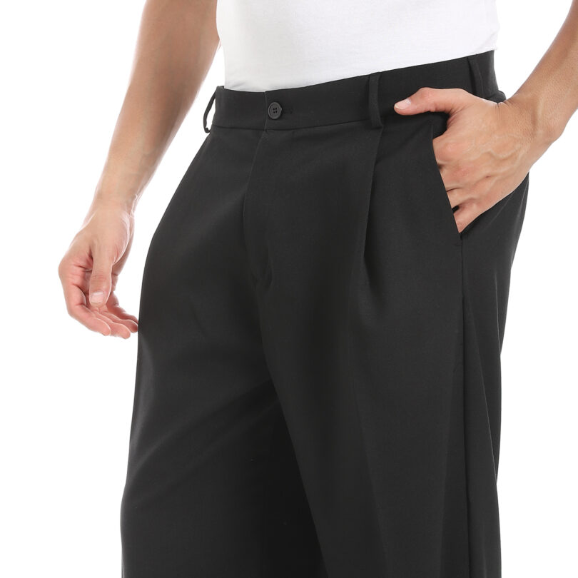 Smart Wide Leg Trousers - Black Pre-Order - Image 3