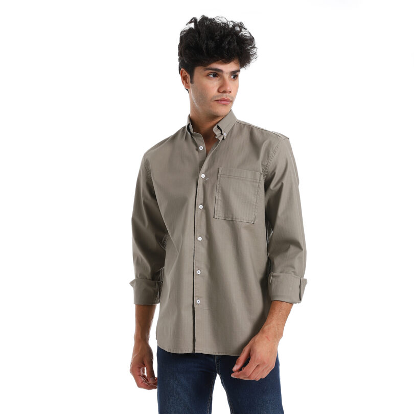 Gabardine Shirt -Olive