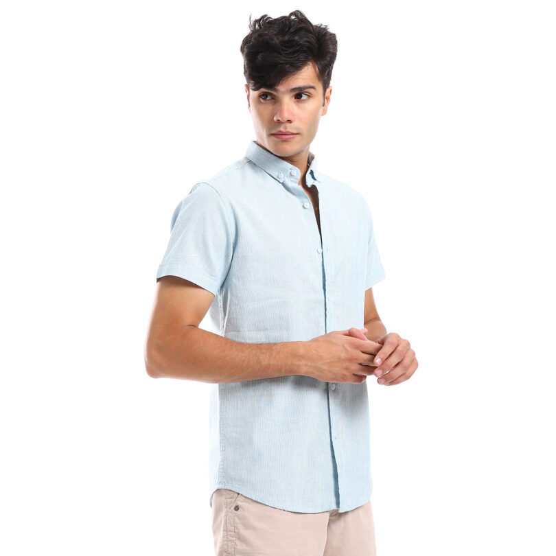 Linen Shirt -Sky Blue - Image 3