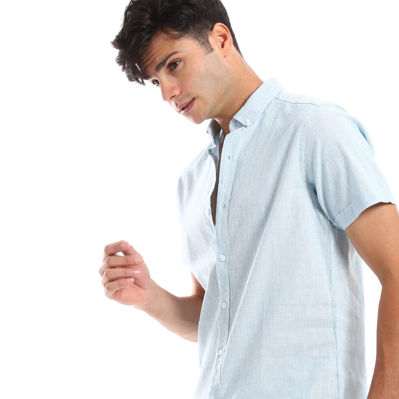 Linen Shirt -Sky Blue - Image 5
