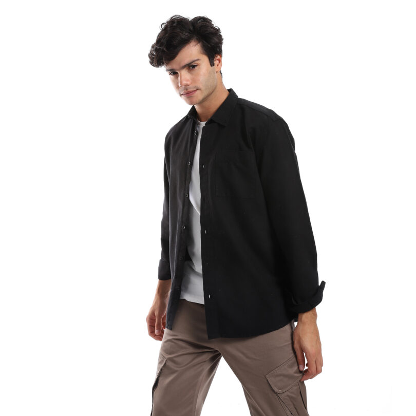Regular Pocket Shirt-Black - Image 5
