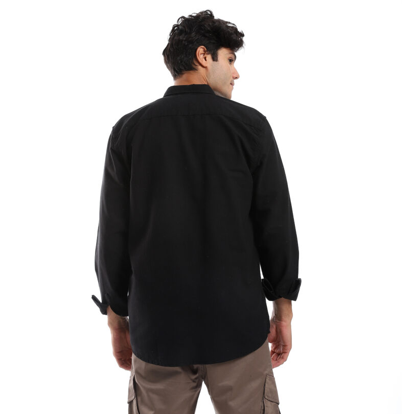 Regular Pocket Shirt-Black - Image 3