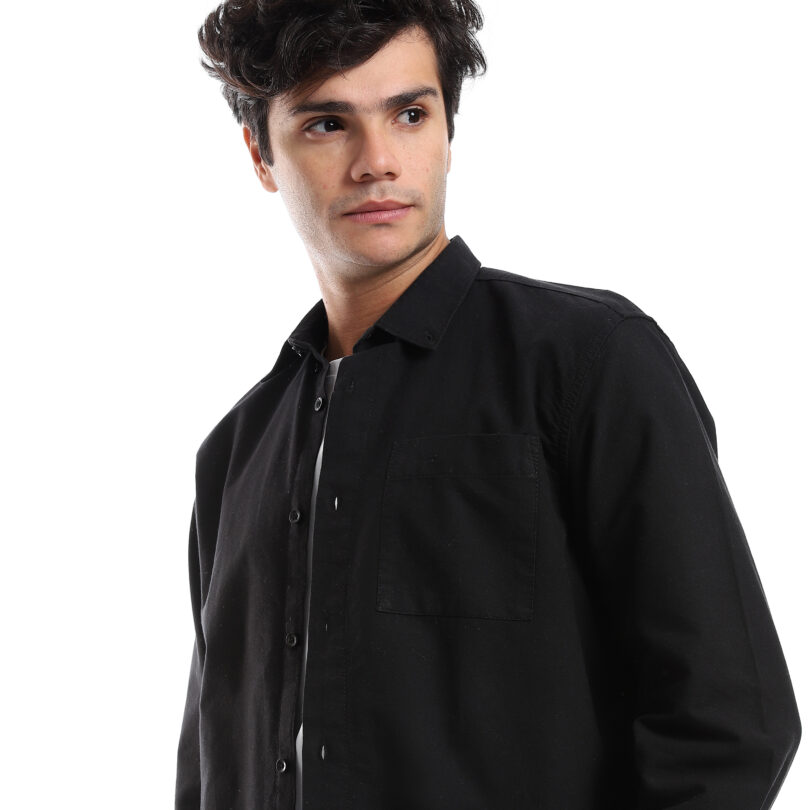 Regular Pocket Shirt-Black - Image 4