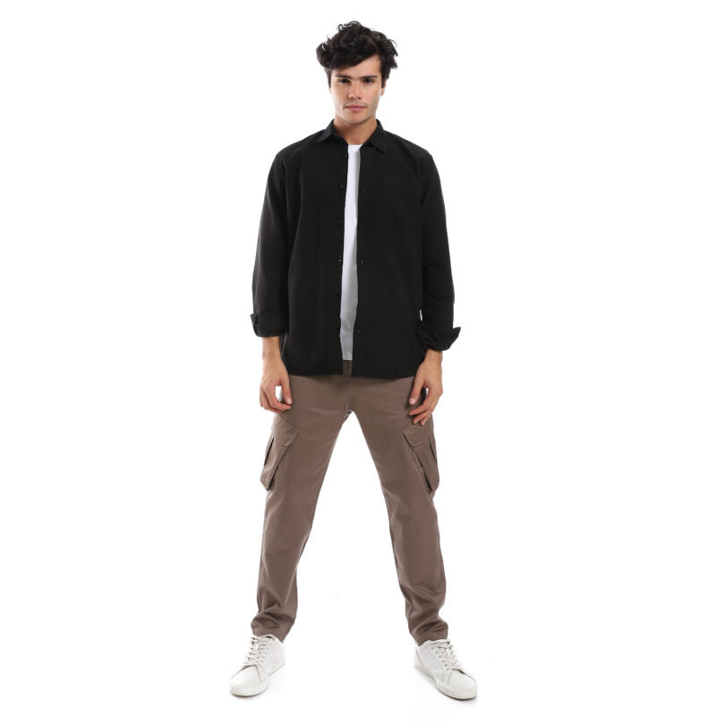 Regular Pocket Shirt-Black - Image 2