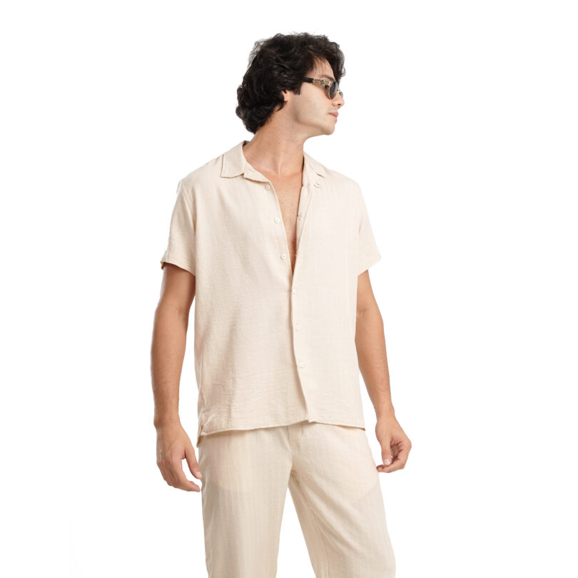 Spanish Linen Shirt-Beige